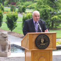 <p>Superintendent Dr. Michael Yazurlo gives his remarks.</p>