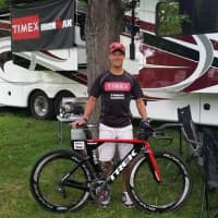 <p>Chris Thomas of Easton was the top amateur Sunday in a 70.3-mile triathlon in Syracuse, N.Y. </p>