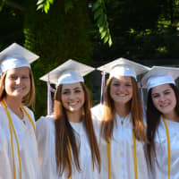 <p>Members of John Jay High School&#x27;s Class of 2014 pose for a photo prior to their commencement.</p>