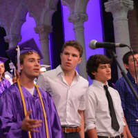 <p>Members of The Rolling Tones perform at John Jay High School&#x27;s 2014 commencement.</p>