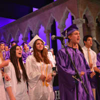 <p>Members of The Treblemarkers perform at John Jay High School&#x27;s 2014 commencement.</p>