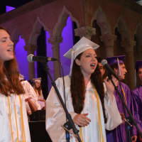 <p>Members of The Treblemarkers perform at John Jay High School&#x27;s 2014 commencement.</p>