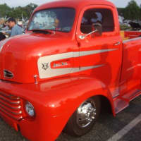 <p>A 1948 Ford COE pickup.</p>