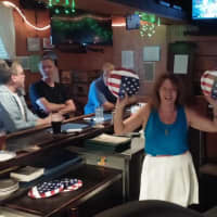 <p>Bridget Clarke of Clarke&#x27;s Restaurant in Hastings was rooting for the U.S. men&#x27;s team with her patrons.</p>