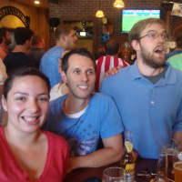 <p>Renata Santos, Phil Milano, Nick Guarcello and Matt Erickson watch the U.S.-Germany World Cup game at O&#x27;Neill&#x27;s Pub in South Norwalk.</p>