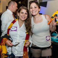 <p> Morgan Rusk and Lana Bluege show off their costumes.</p>