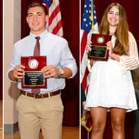 <p>Harrison High School athletes received awards for athletic honors.</p>