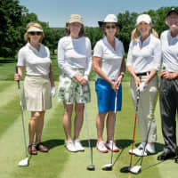 <p>Emily Frick, Ann Pyne, Edith Tuckerman, Barbara Israel and, Golf Pro Nelson Long.</p>