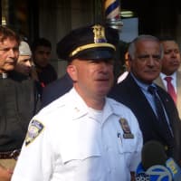<p>Port Chester Police Chief Richard Conway addresses the flyers found Monday. </p>