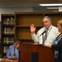 <p>William Rifkin takes his oath of office as Katonah-Lewisboro school board trustee.</p>
