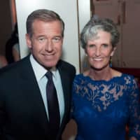 <p>Dr. Jo Hannafin and Brian Williams, who was master of ceremonies for the gala.</p>