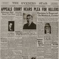 <p>The front page of the Peekskill Evening Star featuring gthe two Hamilton Fishes. The congressman Fish is on the left while the serial killer Fish is on the right.</p>