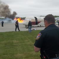 <p>Emergency responders practiced in 2011 for the crash of an aircraft with 155 people aboard at the Westchester County Airport.</p>