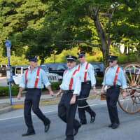 <p>Antique firefighting equipment in Mount Kisco&#x27;s parade.</p>