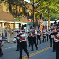 <p>Marchers in the fire department parade in Mount Kisco.</p>