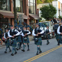 <p>Bagpipers at Mount Kisco&#x27;s parade.</p>