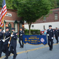 <p>Mahopac Falls firefighters in Mount Kisco&#x27;s parade.</p>
