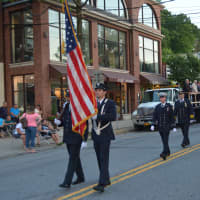 <p>New Canaan firefighters in Mount Kisco&#x27;s parade.</p>