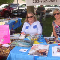 <p>Judith White and Hella McSweeney of Wilton Center Travel said the Wilton Street Fair is good for local businesses.</p>