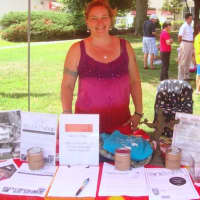 <p>Christina Devald of Yogapata was at the Wilton Street Fair letting people know about the yoga studio&#x27;s upcoming workshops and events.</p>