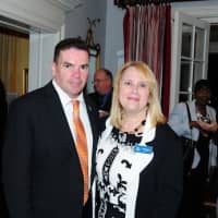 <p>Fairfield Police Chief Gary McNamara with Debra A. Greenwood, CEO and President of The Center for Family Justice.
</p>