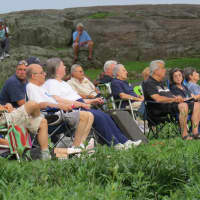 <p>The Lou Volpe Quartet drew a large crowd at the Hudson Park Bandshell in New Rochelle.</p>