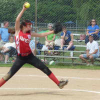 <p>Kylee Holderied pitches for the Fairfield 11-year-old All-Stars.</p>