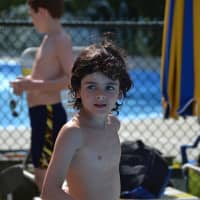 <p>Chappaqua swimmer watches the action at a meet against Katonah.</p>