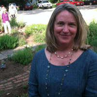 <p>Leslie Nolan, executive director of the Wilton Historical Society, stands in front of the society&#x27;s herb garden. It&#x27;s located at 224 Danbury Road.</p>