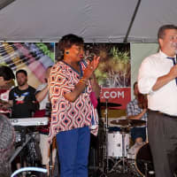 <p>State Sen. Andrea Stewart-Cousins and Yonkers Mayor Mike Spano joined in on the festivities at Cross County Shopping Centers 60 Years of Summers event. </p>