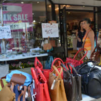 <p>Merchandise displayed for Chappaqua&#x27;s sidewalk sale.</p>