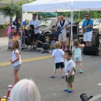 <p>Bronxville youngsters dancing in the street. </p>
