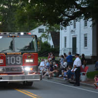 <p>A Bedford firetruck in the fire department&#x27;s parade.</p>
