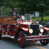 <p>A vintage Katonah firetruck in the Bedford Fire Department&#x27;s parade.</p>