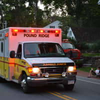 <p>A Pound Ridge ambulance in the Bedford Fire Department&#x27;s parade.</p>