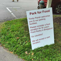 <p>Parking for the Pequot Library book sale is available on the side streets and at the Trinity Church parking lot, where they ask for a cash donation or canned food donation to park.</p>