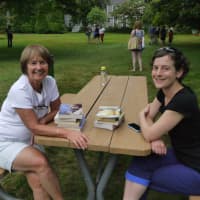 <p>Ginny Almodovar of Stratford and her daughter Sarah Almodovar of Milford have been coming to the Pequot Library book sale since Sarah was young.</p>