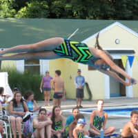 <p>Willowbrook diver Megan Bobko lays out for a dive.
</p>