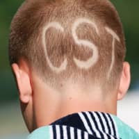 <p>Chappaqua swimmer William Crainer, 13, shows off the true meaning of team spirit and pride
</p>