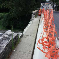 <p>The south side wall on the Odell Avenue Bridge in Yonkers.</p>