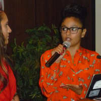 <p>Janelle (left) and Jewelle Rodriguez (right) talk about their business, Don Coqui. </p>