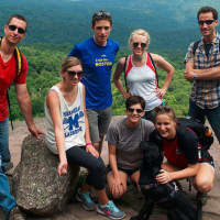 <p>Riverkeeper staff members and interns visit the Catskills in a trip to the New York City watershed area.</p>