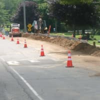 <p>Workers are installing the 8-inch polyethylene natural gas line in Wilton including this section near Wilton High School. Work began Friday and is expected to be completed by the end of November.</p>