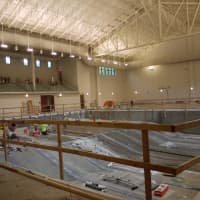 <p>Work continues on the pool at the new Westport Weston Family Y facility at the Mahackeno campus.</p>