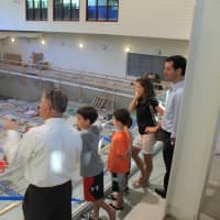 <p>Family Y CEO Rob Reeves gives a tour at the new Westport Weston Family Y at the Mahackeno campus.</p>
