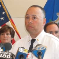 <p>Greenwich Police Lt. Kraig Gray talks during a press conference Thursday about the boating-related death of 16-year-old Emily Fedorko.</p>