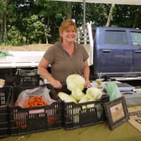 <p>Easton&#x27;s Patti Popp of Sport Hill Farm says that she&#x27;s thrilled at how many people come to the farmers market ever week that return to her stand.</p>