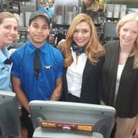<p>The staff at the Tarrytown McDonald&#x27;s with General Manager Carolina Montanico, second right, and Patty Mulholland, right, area supervisor.</p>