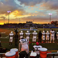 <p>The sun makes for a beautiful backdrop during the Rye Neck vs. Woodlands Section 1 football final in November 2013 at Mahopac High School.</p>