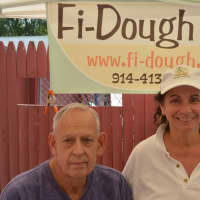 <p>Jeffrey Jankowski and Patti Carone, both Yorktown Heights residents, at the Fi-Dough Inc. table.</p>